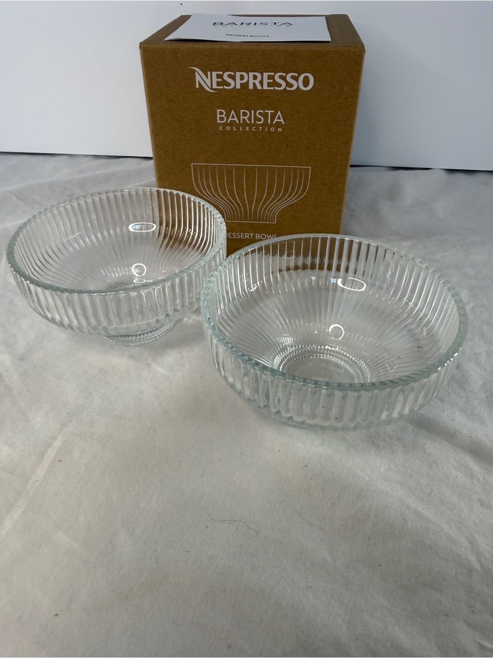 Nespresso Affogato Dessert Bowls – Transparent Pair